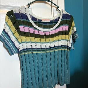 Cropped Urban Outfitters Striped Knit Top